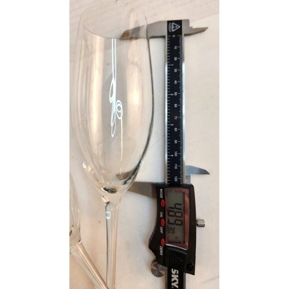 Set Of 2 Crystal Clear Champagne Flutes 9.75" Tall Stemware Glasses For Celebrat - Picture 3 of 9